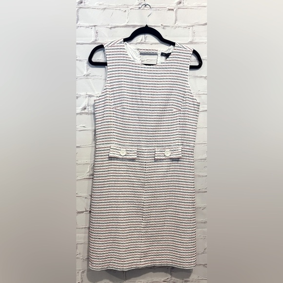 Brooks Brothers Red, White & Blue Textured Sheath Dress – Size 12 - Picture 1 of 6